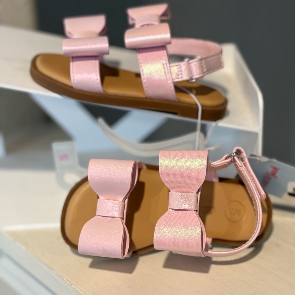 Toddler Girls' Ruby Bow Sandals - Cat & Jack™ Size 5C NEW